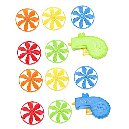 Toddmomy 2 Sätze Katzenfetch Spielzeuge Interaktive Flugdisk Launcher mit Cartoonhaftem Design für Indoor und Outdoor Training Fördert Intelligenz und Spielspaß Zufällige Zufällige Farbe von Toddmomy