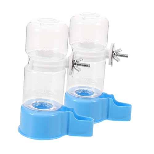 Toddmomy 2 Stück Automatischer Vogel Wasserspender Praktischer Trinker für Papageien Wellensittiche und Kleine Vögel aus Langlebigem Kunststoff Stilvolles Design Blau für Vogelkäfige von Toddmomy