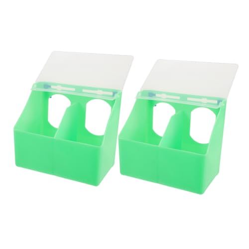 Toddmomy 2 Stück Box Futterbox für Tauben vogelkäfig zubehör Vogel futterstation Wasserspender für Insekten aus Kunststoff Futterhalter für Tauben Automatische Taubenkäfige Abs Light Green von Toddmomy