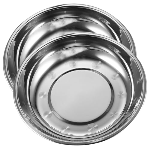 Toddmomy 2 Stück Edelstahl Katzennäpfe rutschfest Glatte Oberfläche Leicht zu Reinigen Haustier Futternapf für Katzen und Kleine Hunde Robust Bpa Frei Praktisch für Alltag von Toddmomy