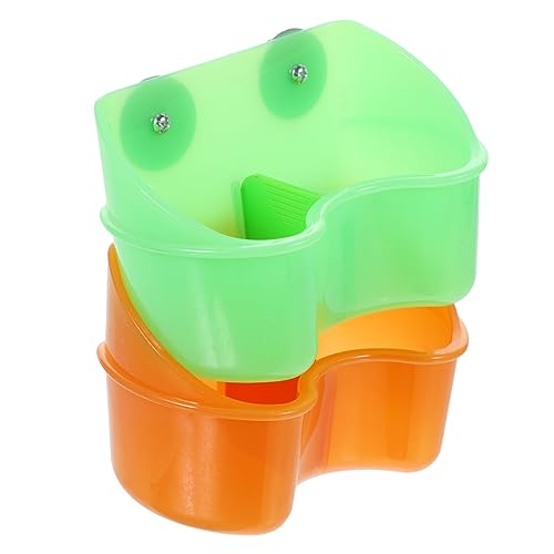 Toddmomy 2 Stück Futterbehälter für Käfige Stabiler und Langlebiger Parrot Feeder mit Futter und Wasserschale zu Reinigen für Vögel von Toddmomy