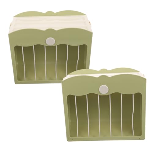 Toddmomy 2 Stück Futterstelle für Kaninchen Hasenkäfig Fütterung Meerschweinchenkäfig Zubehör Kaninchenfutterautomat Kaninchengrasständer Futterspender Futtermeerschweinchen Plastik Green von Toddmomy
