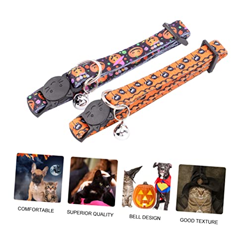 Toddmomy 2stücke Teiliges Halloween Katzenhalsband Mit Glocke Verstellbar Für Haustiere Passend Für Outdoor-aktivitäten Und Partys Modisches Design Für Stilvolle Katzen Toddmomy 2stücke Teiliges Halloween Katzenhalsband Mit Glocke Verstellbar Für Haustiere Passend Für Outdoor-aktivitäten Und Partys Modisches Design Für Stilvolle Katzen von Toddmomy