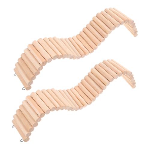 Toddmomy 2stücke Holzleiter Für Kleintiere Kletterspielzeug Für Hamster Und Meerschweinchen Stabil Und Sicher Für Käfige Fördert Bewegung Und Spielaktivität von Toddmomy