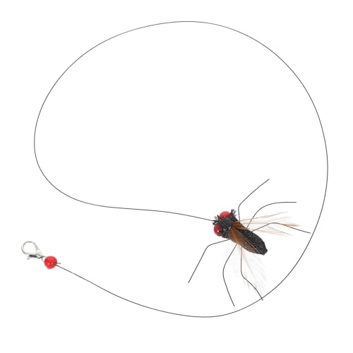 Toddmomy 2 Stück Interaktive Katzenangel Ersatzköpfe mit Insekten Design für Langanhaltenden Spielspaß Fördert die Natürliche Jagdinstinkte von Katzen Wohnung von Toddmomy