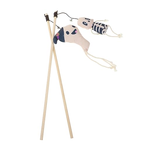 Toddmomy 2stücke Interaktive Katzenangel Spielzeug Halloween Stil Weiche Plüsch Teaser Sticks Für Katzen Spaß Und Für Haustiere Für Kätzchen Und Erwachsene Katzen von Toddmomy