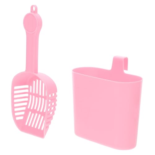Toddmomy 2 Stück Katzenstreuschaufel Anzug Kleiner Katzenstreuschaufelhalter Streusieb Katzenstreuschaufel Mit Langem Griff Katzenschaufel Mit Tasche Stahlstreuschaufel Rosa von Toddmomy