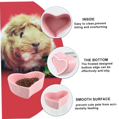 Toddmomy 2 Stück Keramik Hamster Futternapf Kippsicher Leicht zu Reinigen Langlebig und Sicher Geeignet für Hamster und Kleintiere Porzellanschale für Nagetiere von Toddmomy