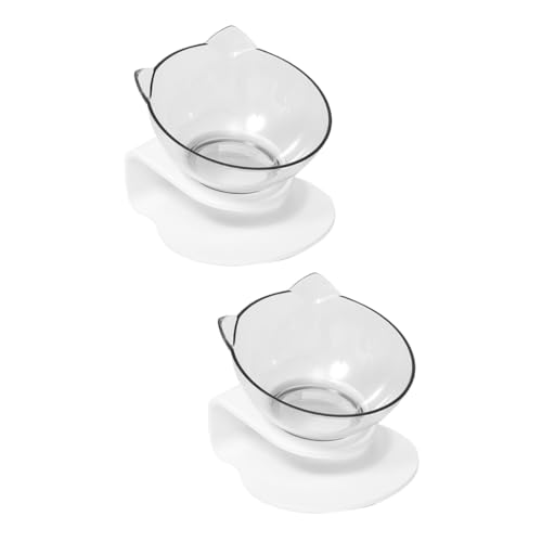 Toddmomy 2 Stück Kippbarer transparenter einzelner Futternapf für Katzen, erhöhter Futternapf, geneigter Futternapf, Wasserspender, Katzenfutter, Hals, Haustiernapf, spritzwasserfrei, Welpennapf, Toddmomy 2 Stück Kippbarer transparenter einzelner Futternapf für Katzen, erhöhter Futternapf, geneigter Futternapf, Wasserspender, Katzenfutter, Hals, Haustiernapf, spritzwasserfrei, Welpennapf, von Toddmomy