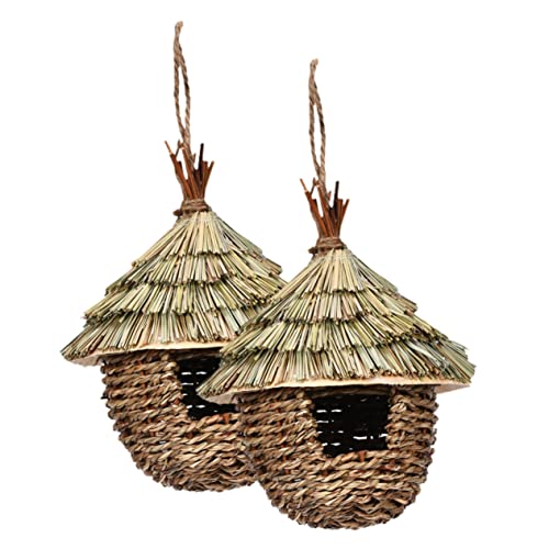 Toddmomy 2 Stück Kolibri- aus Stroh Sparrow Bird House Papagei Vogelbrutplatz Vogelzubehör Vogelbett aus Baumwollseil vogelhaus natürliches Vogelnest Sittich Versorgung Nistnest Gras Toddmomy 2 Stück Kolibri- aus Stroh Sparrow Bird House Papagei Vogelbrutplatz Vogelzubehör Vogelbett aus Baumwollseil vogelhaus natürliches Vogelnest Sittich Versorgung Nistnest Gras von Toddmomy