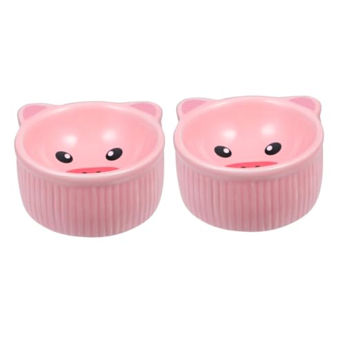 Toddmomy 2 Stück Keramik Futternapf für Kleintiere Cartoon Tierfuttertablett für Hamster Kaninchen und Eichhörnchen Leicht zu Reinigen und Kompakt für Futter und Wasser von Toddmomy