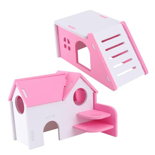 Toddmomy 2 Stück PVC Hamsterhaus Doppelstöckige Villa aus Sicherem PVC mit Spielöffnungen für Hamster und Kleine Kleintiere Langlebig und Farbenfroh Toddmomy 2 Stück PVC Hamsterhaus Doppelstöckige Villa aus Sicherem PVC mit Spielöffnungen für Hamster und Kleine Kleintiere Langlebig und Farbenfroh von Toddmomy