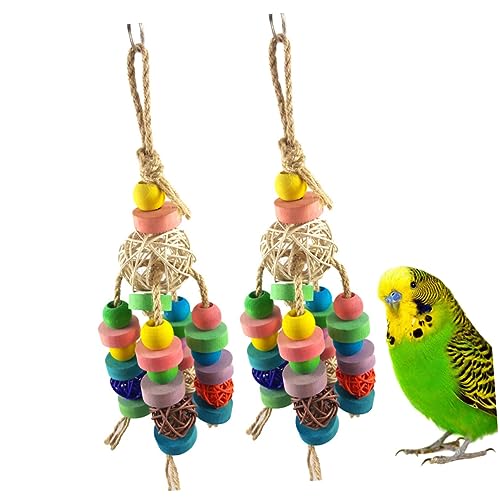 Toddmomy 2 Stück Parrot Rattan Ball Holzspielzeug Teilig Buntes Kauspielzeug Hängend Für Wellensittiche Nymphensittiche Papageien Vogel Von Bewegung Und Beschäftigung Zufällige Farbe Toddmomy 2 Stück Parrot Rattan Ball Holzspielzeug Teilig Buntes Kauspielzeug Hängend Für Wellensittiche Nymphensittiche Papageien Vogel Von Bewegung Und Beschäftigung Zufällige Farbe von Toddmomy