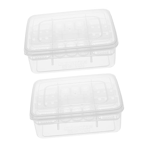 Toddmomy 2 Stück Reptilien Ei Brutkasten mit Fächern Leichtes Transparentes Inkubator Box für Schildkröten Echsen und Schlangeneier Einfach zu Reinigen für Terrarien Haustierzucht von Toddmomy