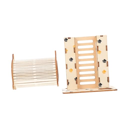 Toddmomy 2 Stück Schwung -Rohrspielzeug Haustier Tunnel Käfig klein Hamsterspielzeug Nahrungssuche Kletterspielzeug für Hamster hölzern von Toddmomy
