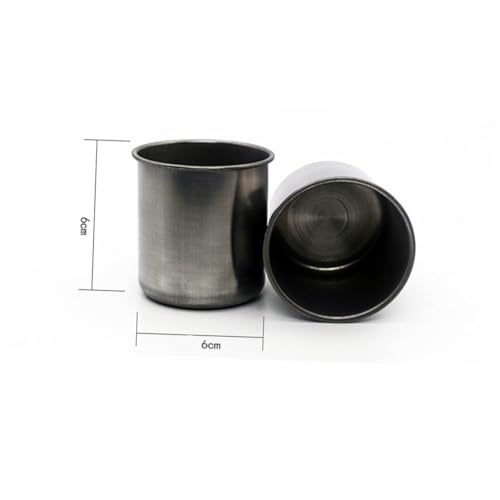 Toddmomy 2 Stück Teiliges Edelstahl Futternapf für Papageien und Kleine Vögel Langlebiger Futter Wasserspender Rutschfester Großer Napf für Vogelkäfig Leicht zu Reinigen und Stabil von Toddmomy