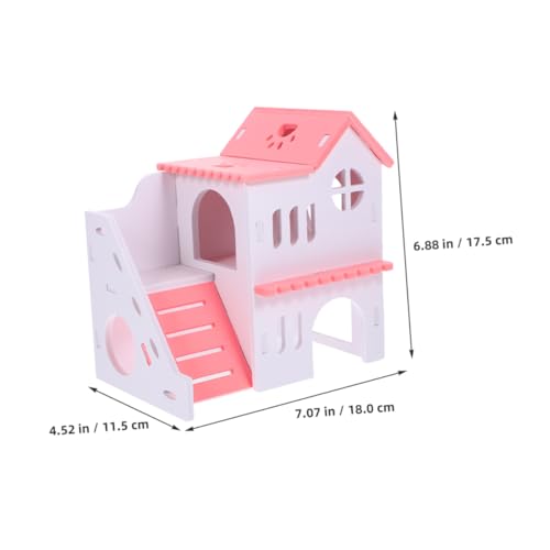 Toddmomy 2 Stück Teiliges Hamster Versteckhaus aus Robustem PVC mit Rampe Kleines Nagerhaus für Meerschweinchen und Hamster Farbenfrohe Villa als Rückzugsort und Langlebig und von Toddmomy