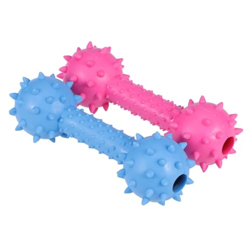 Toddmomy 2 Stück Teiliges Hundespielzeug aus Hochwertigem Gummi rutschfeste Kauknochen in Kurzhantel Form mit Glocken Interaktives Beschäftigungsspielzeug für Welpen und Hunde zur Toddmomy 2 Stück Teiliges Hundespielzeug aus Hochwertigem Gummi rutschfeste Kauknochen in Kurzhantel Form mit Glocken Interaktives Beschäftigungsspielzeug für Welpen und Hunde zur von Toddmomy