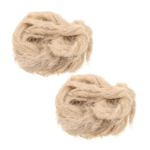 Toddmomy 2 Stück Teiliges Vogelnest Füllmaterial aus Naturhanf Nistmaterial für Kanarienvögel Wellensittiche und Kleintiere für und Außenbereiche pro Packung von Toddmomy