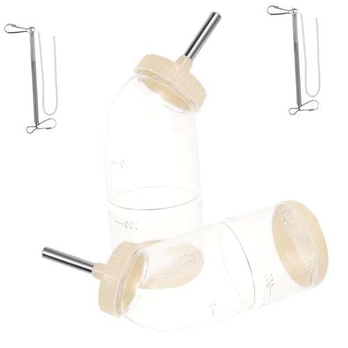 Toddmomy 2 Stück Trinkflasche für Kleine Haustiere Kaninchenbottle mit Ventil Transparenter Wasserspender für Hamster Bunny Flasche Hängend für Käfige von Toddmomy