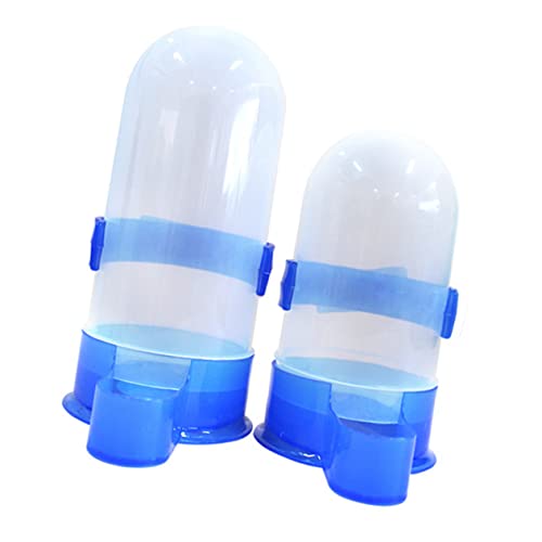 Toddmomy 2 Stück Vogelfütterer Nagetier Vogelspielzeug Hundefutter Käfigvogelfutterlein Hühnerfutter Thermostatisch Hamster Vogelschüssel Wasserzufuhr Eingesperrt Liner Plastik Blue von Toddmomy