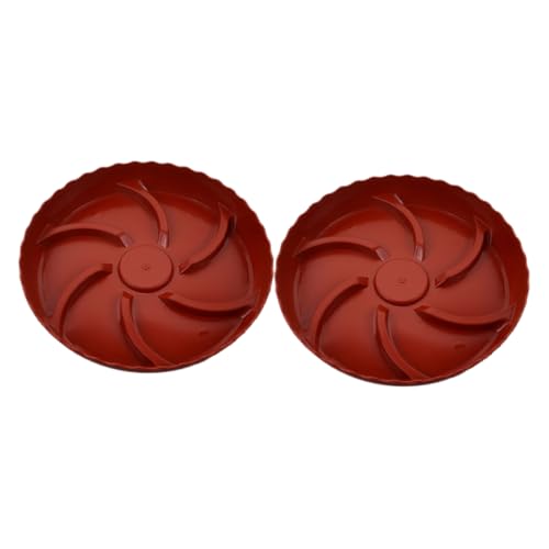 Toddmomy 2 Stück Wasserschale Große Tropfschale Blumenkugelbodenschale Pflanzschalen Und Untersetzer Abtropfschalen Für Topfpflanzen Topfschalen Für Pflanzen Untersetzer Für Pflanzen Pp Rot von Toddmomy