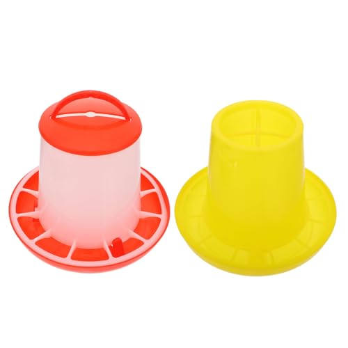 Toddmomy 2 Stück Zubringer Kükenstarter Essen Futtermittel Geflügel Futterspender Für Hühner Und Hühnerfutterschalen Futterhuhn Fütterung Küken Füttern Vogel Fütterer Futternapf Plastik von Toddmomy