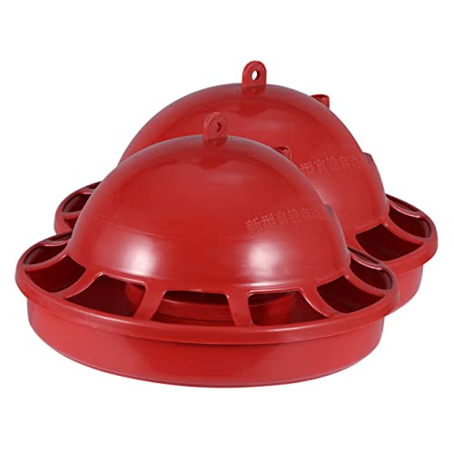 Toddmomy 2 Stücke Kükentrinker Hühnerwasserbecher Fütterungsausrüstung für Geflügel Wasserzufuhr Kükenstarter Geflügelbrunnen hühner gießbecher Tränke für Hühnertränke Kükenwasser rot von Toddmomy