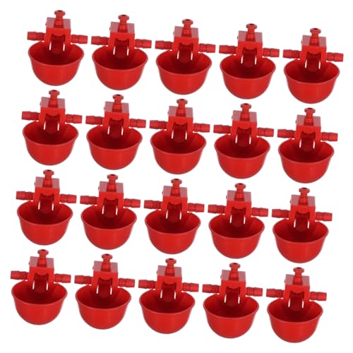 Toddmomy 20 Stück Automatische Tränke für Geflügel Einstellbare Wassermenge für Hühner Tauben und Wachteln Rot Langlebig und Einfach zu Bedienen Zufällige Farbe Zufällige Farbe von Toddmomy