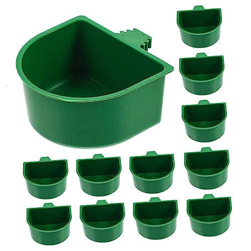 Toddmomy 20er-Box Vogelfutterbox Zucht Schüssel Essen Haustier Halter Futterspender Vogelkäfig Vogel Fütterer Drinnen Fütterung Vogeltränken Aus Kunststoff Papagei Wassernapf Plastik Green von Toddmomy