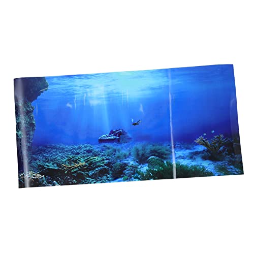 Toddmomy 2St Aquarium Hintergrundpapier Fischschalen für Tafelaufsätze Polyester-Hintergrund Aquarium Poster Aquarium-Poster Aufkleber Aquarium-Hintergrund Aquarium-Dekor Glas schmücken von Toddmomy