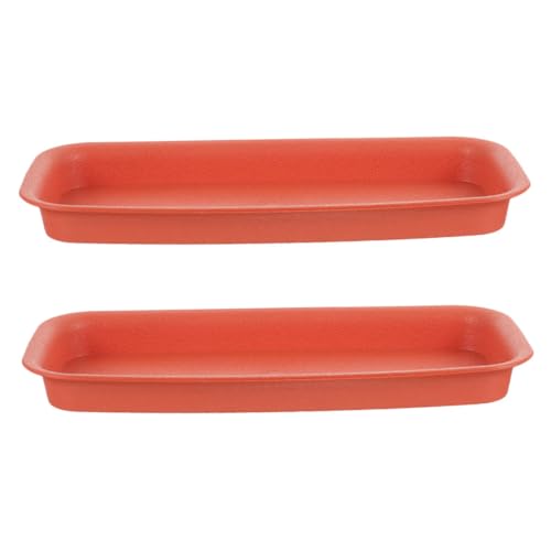Toddmomy 2St Blumentopf Tablett Liner Pflanzenetiketten rechteckige Auffangschalen Pflanzentopf Fass Pflanzen Terrarium pflanztablett Untersetzer für Pflanzen Pflanzer Wasserschale Plastik von Toddmomy