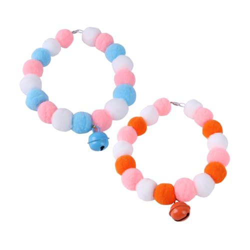 Toddmomy 2St Halsband Silvester Party silvesterparty geburtstagseinladungen Katzenaccessoires Haustierdekoration Bögen Party-Haustier-Halskette Hundehalsbänder Haustierbedarf Haarball von Toddmomy