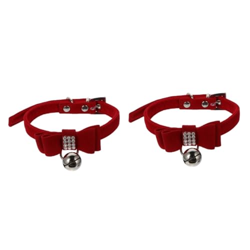 Toddmomy 2St Haustierhalsband Hundebandana-Lätzchen Welpenhalsbänder werfen einen Wurf pet Supplies haustierbedarf Glockenhalsband für Welpen Katze Strass Halsband Krawatte von Toddmomy