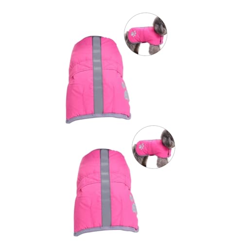 Toddmomy 2St Hundemantel Hundepullover für kleine Hunde Strickpullover für Hunde Hundeshirt Safety Safe todsicher Kleidung Kleider welpen Warmer Mantel Winter Jacke Rosa von Toddmomy