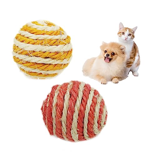 Toddmomy 2St Katzenbälle Bälle für Katzen Leckerli-Spender- für Katzen Sisal-Spielzeugkatze interaktives katzenspielzeug Interactive cat Toy Kätzchen Teaser für Haustiere Toddmomy 2St Katzenbälle Bälle für Katzen Leckerli-Spender- für Katzen Sisal-Spielzeugkatze interaktives katzenspielzeug Interactive cat Toy Kätzchen Teaser für Haustiere von Toddmomy