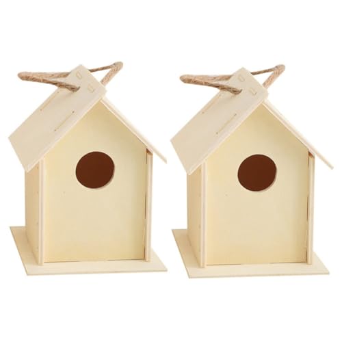 Toddmomy 2st Vogelnest Aus Holz Spielzeug Für Kinder Holzspielzeug DIY Holzhandwerk Für Kinder Basteln Für Kinder Spielzeug Für Sittiche Wellensittich Nisthaus Puzzle Der Vogel Hölzern von Toddmomy