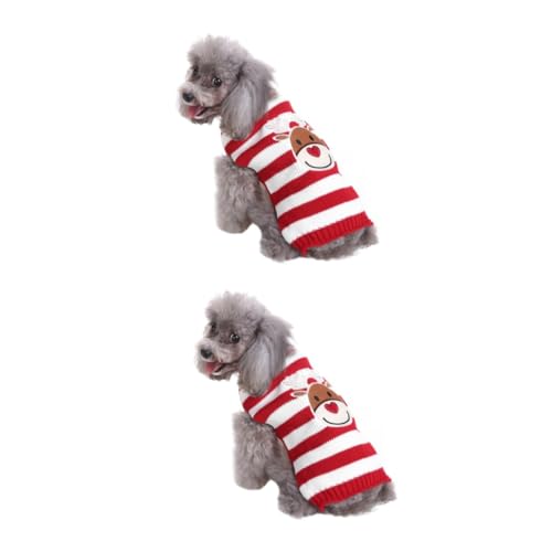 Toddmomy 2St Winterkleidung für Hunde Weihnachts hundepullover hundekleidung Katzenpullover Weihnachtskatzenkleidung Kleider Weihnachtspullover Festliche Kleidung für Haustiere Chef Mantel von Toddmomy