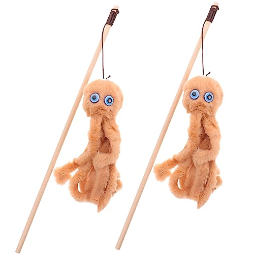 Toddmomy 2stücke Interaktives Katzenspielzeug Oktopus Katzenangel Für Drinnen Kreatives Und Langlebiges Spielzeug Bewegung Und Neugier Ihrer Katze von Toddmomy