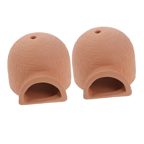 Toddmomy 2Stücke Aquarium Versteck für Zierfische und Garnelen Kreative Dekoration aus Hiding Place für Stressfreies und Brutpflege Teiliges für Aquarien von Toddmomy