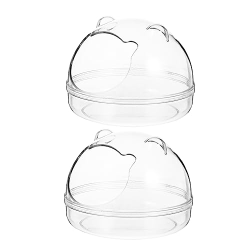 Toddmomy 2Stücke Hamster Badewanne Staubdichte Hamsterbox Mit Rutsch Transparentes Design Für Käfige Hamster Sandbad Oder Badezimmer Für Kleine Haustiere von Toddmomy