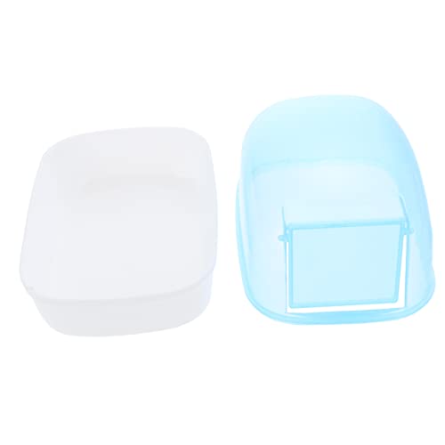 Toddmomy 2Stücke Hamsterboxen Staubdichte Hamsterbadewannen aus Hochwertigem Kunststoff Transparent Vielseitig Einsetzbar als Wanne Futterspender und Toilette von Toddmomy