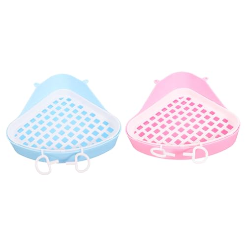 Toddmomy 2Stücke Haustier Toiletten für Kleintiere Dreieckige und Hamster Toiletten aus Robustem für Tiergeschäfte von Toddmomy