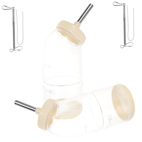 Toddmomy 2Stücke Haustier Wasserflasche Für Hamster Und Klarer Futterspender Mit Automatischer Tränke Auslaufsicher Für Kleintiere von Toddmomy