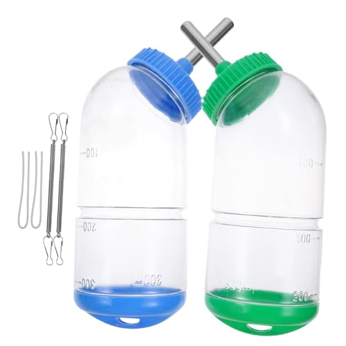 Toddmomy 2Stücke Haustier Wasserflasche Für Meerschweinchen Und Chinchillas Praktische Trinkflasche Mit Kugelventil Zufällige Futterspender Für Haustiere von Toddmomy