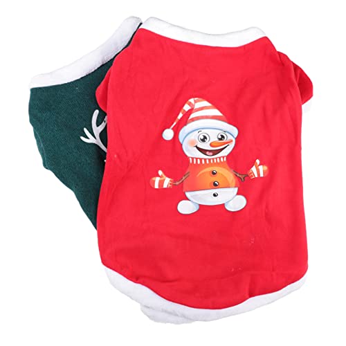 Toddmomy 2Stücke Haustier Weihnachtskleidung Atmungsaktives Haustierkostüm Für Kleine Komfortable Pullover Für Weihnachten Für Weihnachtsfeiern Und Festliche Anlässe von Toddmomy