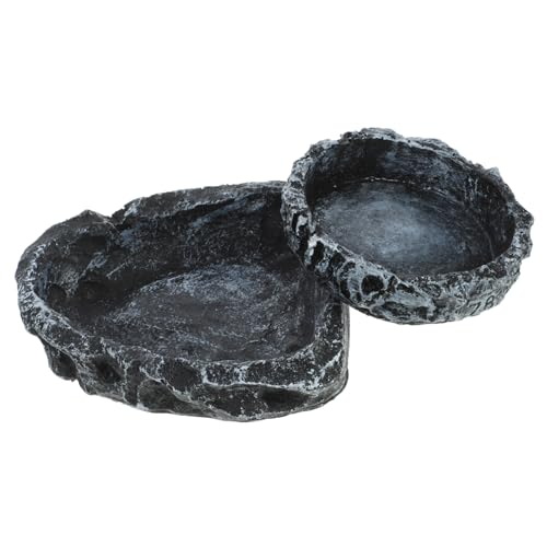 Toddmomy 2Stücke Reptilien Wasserschale Teilig Korrosionsbeständig für Schildkröten und Schlangen Praktischer Futter und Wasserbehälter Reinigen von Toddmomy