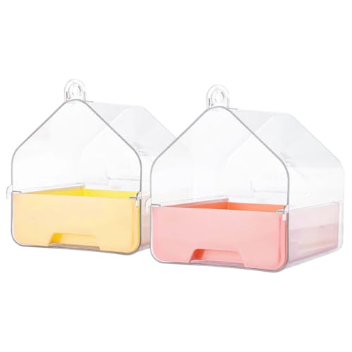 Toddmomy 2Stücke Teilige Transparente Vogelbadewanne für Sittiche und Papageien Hängendes Duschsystem mit Schubladendesign für Stressfreies Baden und Einfache Zubehör Toddmomy 2Stücke Teilige Transparente Vogelbadewanne für Sittiche und Papageien Hängendes Duschsystem mit Schubladendesign für Stressfreies Baden und Einfache Zubehör von Toddmomy
