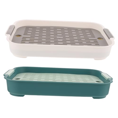 Toddmomy 2stücke Kleine Haustier-Toilette Für Kaninchen Meerschweinchen Und Hamster Waschbare rutschfeste Katzentoilette Für Käfige Rechteckiges Design Leicht Zu Reinigen Und von Toddmomy