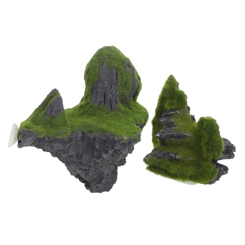 Toddmomy 2ps Aquarium Mountain View Ornamente Großes Aquarium Felsen Landschaftsbau Dekorationen Baum Loch Brücke Brücke Dekoration von Toddmomy